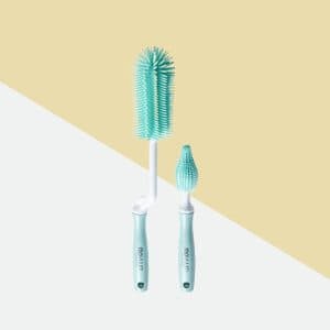 ผลิตภัณฑ์แปรงซิลิโคนล้างขวดนมและจุกนม เซต 2 ชนิด สี มิ้น