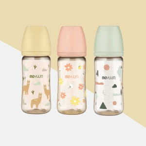 เซ็ทขวดนมเด็ก PPSU โมยูม 270ML พร้อมจุก stage 2 สำหรับ 2-5 เดือน
