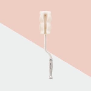 แปรงฟองน้ำล้างขวดนม Dual Sponge Bottle Brush สี Snow White