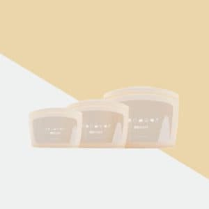 Moyuum ถุงซิปซิลิโคนตั้งได้ Standing Silicone Zipper Bag (เซ็ต 3 ชิ้น) สี Mustard