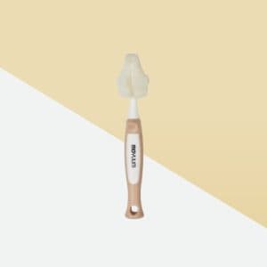 แปรงฟองน้ำล้างจุกนม Dual Sponge Brush สี เบจ