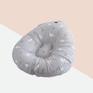 ที่นอนเด็กกันกรดไหลย้อน ที่นอนกันแหวะนม รุ่น DUAL (ลาย Grey Bunny)